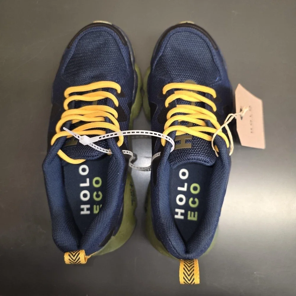 HOLO Footwear HOLO ECO Shoes Women 7 Navy‎ Green Mesh Hiking Sneakers HW511015